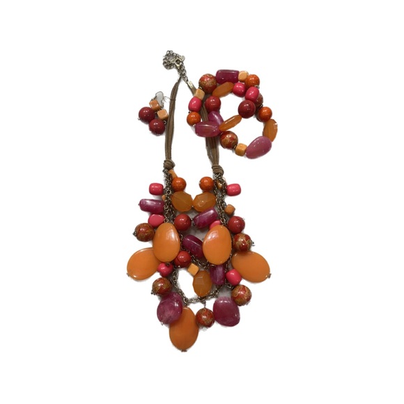 Pink/Orange Necklace Set - Picture 1 of 1